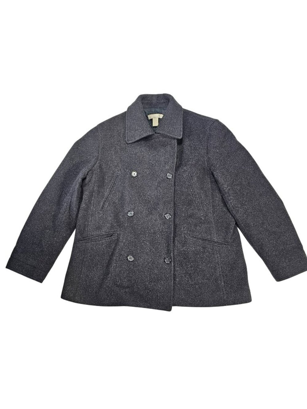 J. Crew Wool Blend Peacoat Thinsulate Lining Women's Size M Dark Charcoal Gray